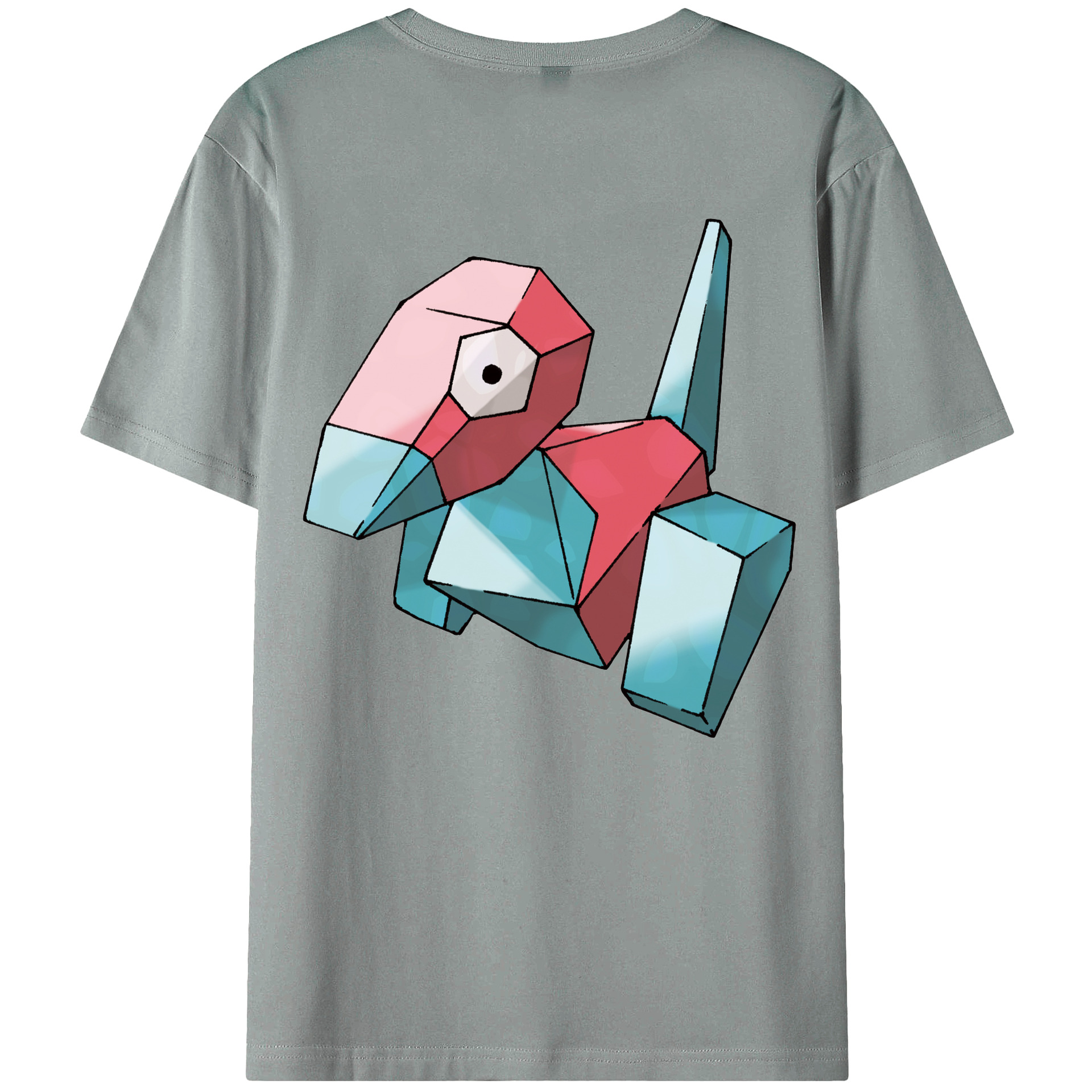 （画像用） ポケットモンスター Pokémon 綿100％ メンズ半袖Tシャツ（バックプリント） 通気性